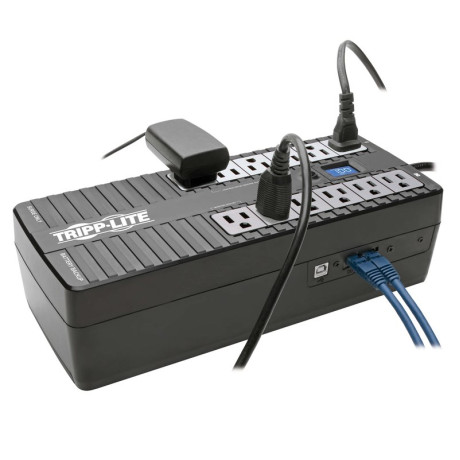 Tripp Lite ECO850LCD 850VA 425W Standby UPS - 12 NEMA 5-15R Outlets 120V 50/60 Hz USB LCD ENERGY STAR Desktop/Wall UPS Battery Backup