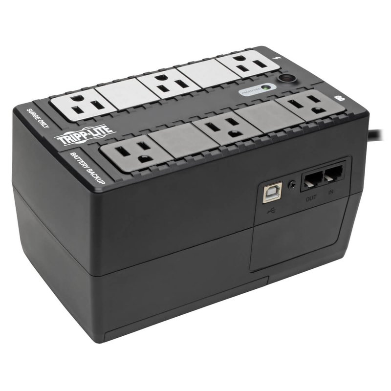 Tripp Lite INTERNET350U 350VA 210W Standby UPS - 6 NEMA 5-15R Outlets 120V 50/60 Hz USB 5-15P Plug Desktop/Wall Mount UPS Battery Backup