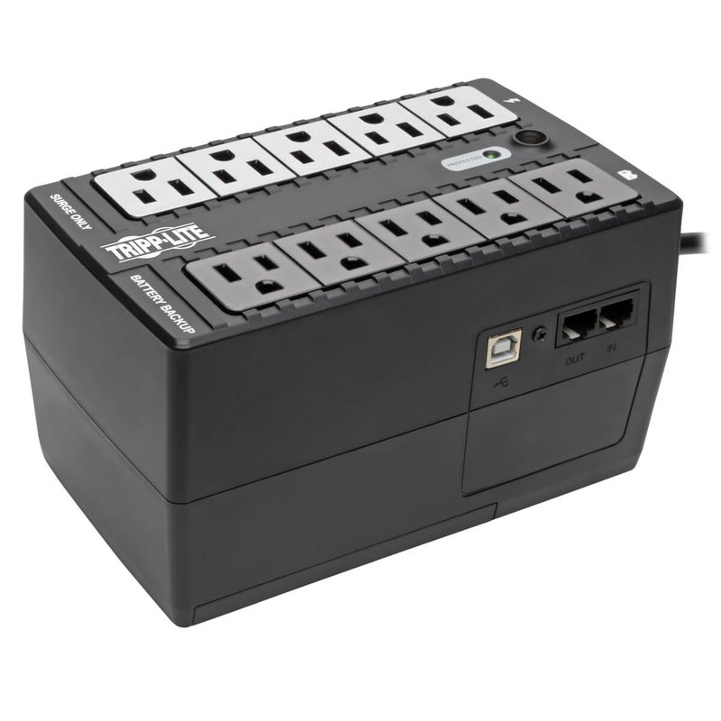 Tripp Lite INTERNET550U 550VA 300W Standby UPS - 10 NEMA 5-15R Outlets 120V 50/60 Hz USB 5-15P Plug Desktop/Wall Mount UPS Battery Backup