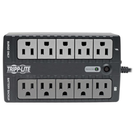 Tripp Lite INTERNET600U 600VA 325W Standby UPS - 10 NEMA 5-15R Outlets 120V 50/60 Hz USB 5-15P Plug Desktop/Wall Mount UPS Battery Backup