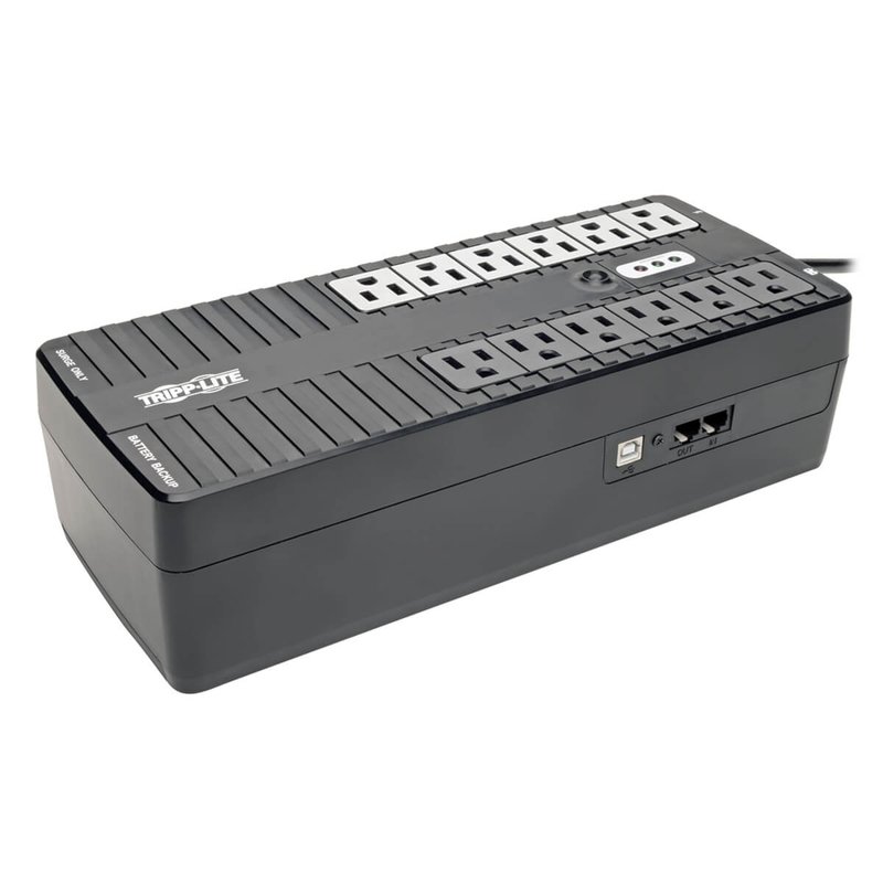 Tripp Lite INTERNET900U 900VA 480W Standby UPS - 12 NEMA 5-15R Outlets 120V 50/60 Hz 5-15P Plug ENERGY STAR Desktop/Wall UPS Battery Backup
