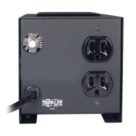 Tripp Lite IS250 Isolator Series 120V 250W Isolation Transformer-Based Power Conditioner 2 Outlets TAA