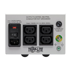 Tripp Lite IS300HGDV Isolator Series Dual-Voltage 115/230V 300W 60601-1 Medical-Grade Isolation Transformer C14 Inlet 4 C13 Outlets