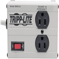 Tripp Lite ISOBAR2-6 Isobar 2-Outlet Surge Protector 6 ft. Cord with Right-Angle Plug 1410 Joules Metal Housing Isobar Series
