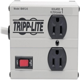 Tripp Lite ISOBAR2-6 Isobar 2-Outlet Surge Protector 6 ft. Cord with Right-Angle Plug 1410 Joules Metal Housing