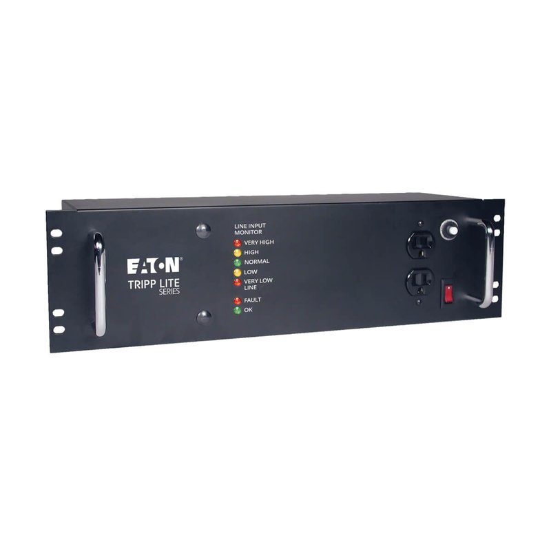 Tripp Lite LCR2400 2400W 120V 3U Rack-Mount Power Conditioner with Automatic Voltage Regulation (AVR) AC Surge Protection 14 Outlets