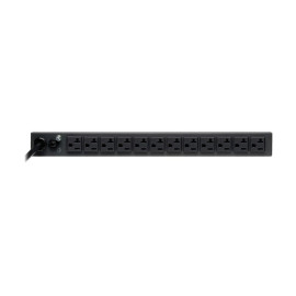 Tripp Lite PDU1220T 2.4kW Single-Phase 120V Basic PDU 13 NEMA 5-15/20R Outlets NEMA L5-20P Input 15 ft. (4.57 m) Cord 1U Rack-Mount