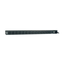Tripp Lite PDU1420T 2.4kW Single-Phase 120V Basic PDU 14 NEMA 5-15/20R Outlets NEMA L5-20P Input 15 ft. (4.57 m) Cord 0U Vertical