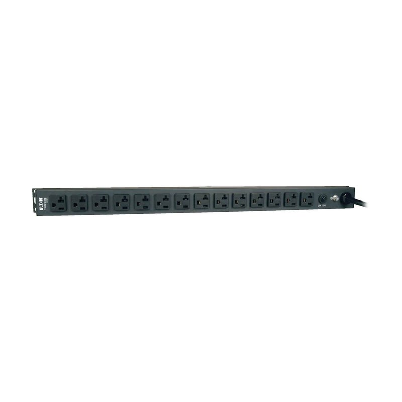 Tripp Lite PDU1420T 2.4kW Single-Phase 120V Basic PDU 14 NEMA 5-15/20R Outlets NEMA L5-20P Input 15 ft. (4.57 m) Cord 0U Vertical PDU Series