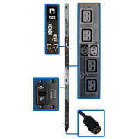 Tripp Lite PDU3EVNR6H50A 14.4kW 208V 3PH Monitored Per-Outlet PDU - LX Interface Gigabit 18 Outlets 50A CS8365C Input LCD 1.8 m Cord 0U 1.8 m Height TAA PDU Series