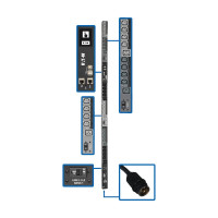 Tripp Lite PDU3EVSR6L2130 Eaton 10kW 200-240V 3PH Switched PDU - LX Interface Gigabit 30 Outlets L21-30P Input LCD 1.8 m Cord 0U 1.8 m Height TAA PDU Series