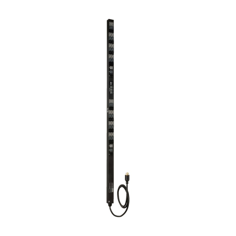 Tripp Lite PDU3MV6L2120 5.7kW 3-Phase Local Metered PDU 208/120V Outlets (36 C13 6 C19 6 5-15/20R) L21-20P 6 ft. (1.83 m) Cord 0U Vertical TAA PDU Series