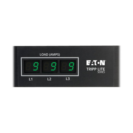 Tripp Lite PDU3MV6L2120B 5.7kW 3-Phase Local Metered PDU 208/120V Outlets (21 5-15/20R 6 L6-20R) L21-20P 6 ft. (1.83 m) Cord 0U Vertical TAA PDU Series