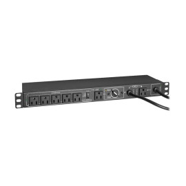 Tripp Lite PDUB151U 100-125V 12A Single-Phase Hot-Swap PDU with Manual Bypass - 6 NEMA 5-15R Outlets 2 5-15P Inputs 1U Rack/Wall