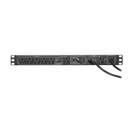 Tripp Lite PDUB151U 100-125V 12A Single-Phase Hot-Swap PDU with Manual Bypass - 6 NEMA 5-15R Outlets 2 5-15P Inputs 1U Rack/Wall PDU Series