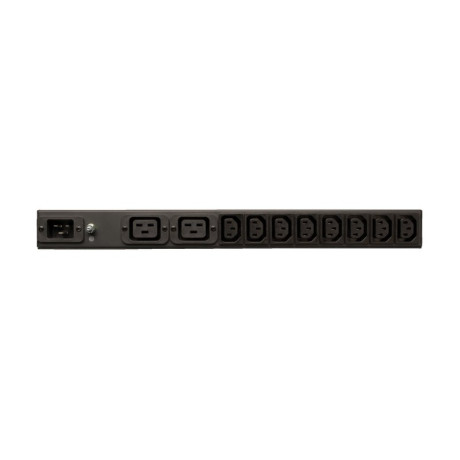 Tripp Lite PDUH20DV 1.6-3.8kW Single-Phase 100-240V Basic PDU 14 Outlets (12 C13 & 2 C19) C20 with L6-20P Adapter 12 ft. (3.66 m) Cord 1U Rack-Mount PDU Series