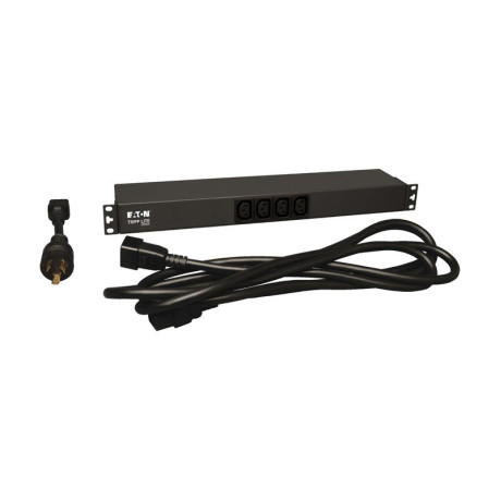 Tripp Lite PDUH20DV 1.6-3.8kW Single-Phase 100-240V Basic PDU 14 Outlets (12 C13 & 2 C19) C20 with L6-20P Adapter 12 ft. (3.66 m) Cord 1U Rack-Mount PDU Series