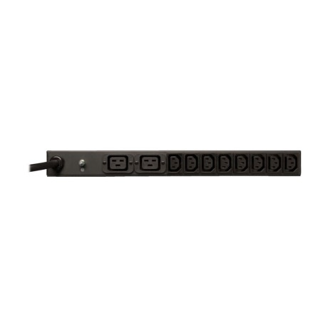 Tripp Lite PDUH20HVL6 3.8kW Single-Phase 208/240V Basic PDU 14 Outlets (12 C13 & 2 C19) NEMA L6-20P Input 15 ft. (4.57 m) Cord 1U Rack-Mount PDU Series