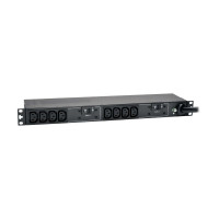 Tripp Lite PDUH30HV 5.8kW Single-Phase 200-240V Basic PDU 10 C13 Outlets NEMA L6-30P Input 12 ft. (3.66 m) Cord 1U Rack-Mount