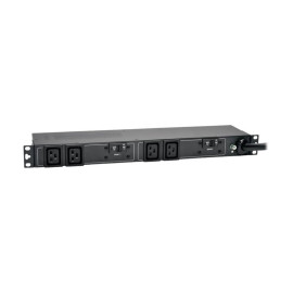 Tripp Lite PDUH30HV19 5.8kW Single-Phase 200-240V Basic PDU 4 C19 Outlets NEMA L6-30P Input 12 ft. (3.66 m) Cord 1U Rack-Mount