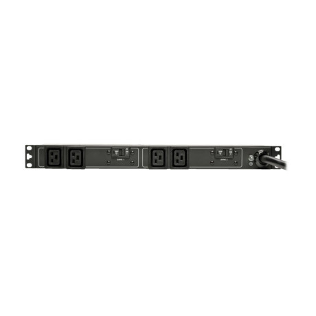 Tripp Lite PDUH30HV19 5.8kW Single-Phase 200-240V Basic PDU 4 C19 Outlets NEMA L6-30P Input 12 ft. (3.66 m) Cord 1U Rack-Mount