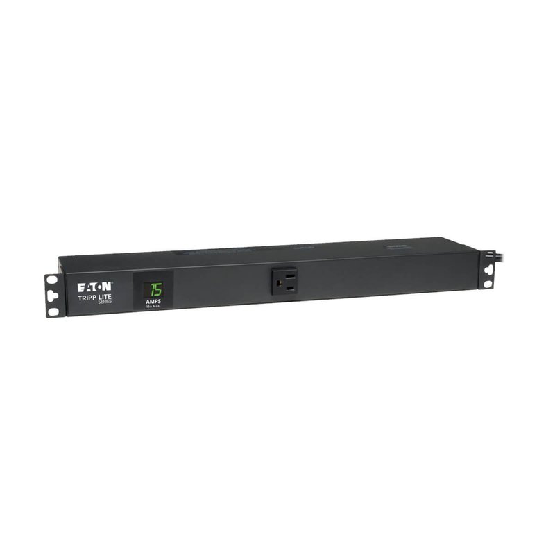 Tripp Lite PDUMH15 1.4kW Single-Phase Local Metered PDU 120V Outlets (13 5-15R) 5-15P 100-127V Input 15 ft. (4.57 m) Cord 1U Rack-Mount PDU Series