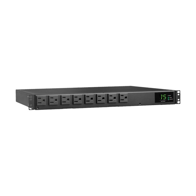 Tripp Lite PDUMH15ATS 1.44kW 120V Single-Phase ATS/Local Metered PDU - 8 NEMA 5-15R Outlets Dual 5-15P Inputs 12 ft. Cords 1U TAA PDU Series