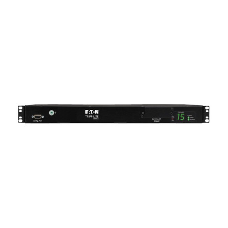 Tripp Lite PDUMH15HVAT 2.4kW Single-Phase Local Metered Automatic Transfer Switch PDU Two 200-240V C14 Inlets 10 C13 Outputs 1U TAA PDU Series