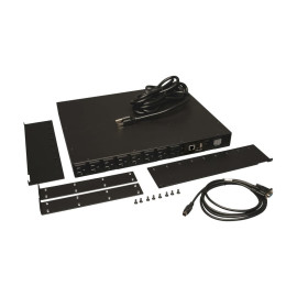 Tripp Lite PDUMH15NET Eaton 1.4kW Single-Phase Switched PDU - LX Interface 120V Outlets (16 5-15R) 5-15P 120V Input 12 ft. (3.66 m) Cord 1U Rack-Mount TAA