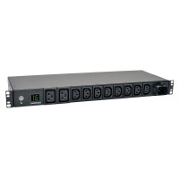 Tripp Lite PDUMH16HV 3.7kW Single-Phase Local Metered PDU 208/230V Outlets (8 C13 2 C19) IEC-309 16A Blue 8 ft. (2.43 m) Cord 1U Rack-Mount TAA PDU Series