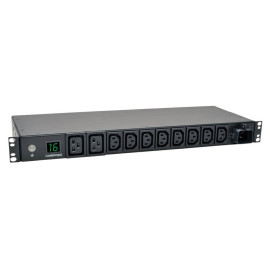 Tripp Lite PDUMH16HV 3.7kW Single-Phase Local Metered PDU 208/230V Outlets (8 C13 2 C19) IEC-309 16A Blue 8 ft. (2.43 m) Cord 1U Rack-Mount TAA