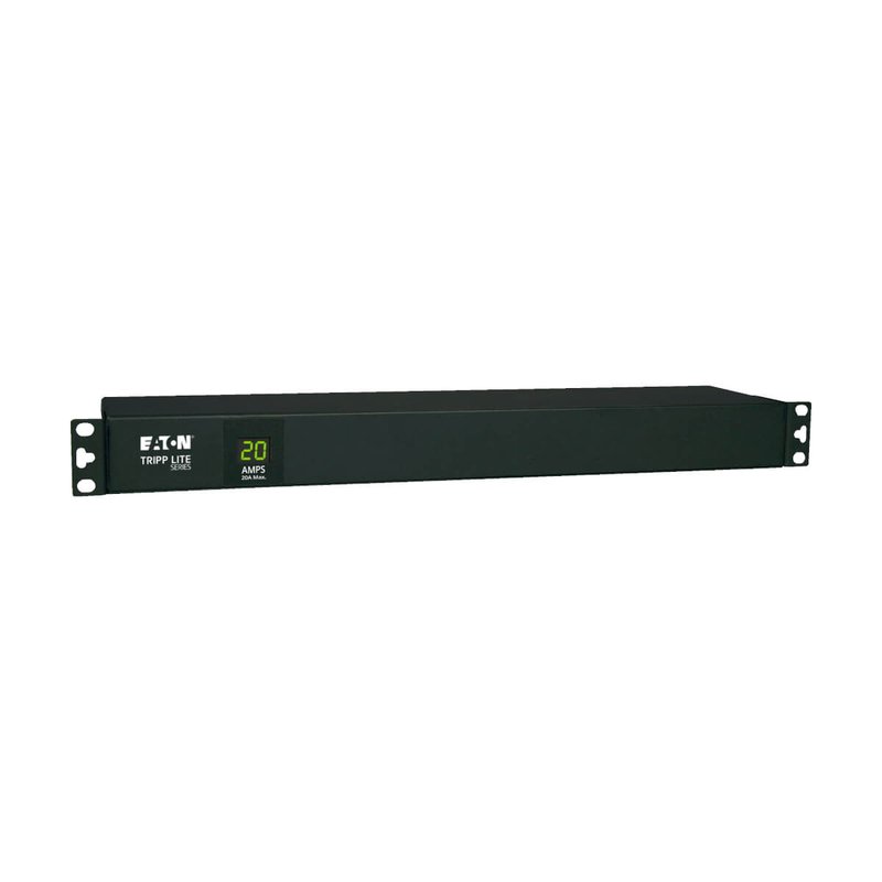 Tripp Lite PDUMH20 2.4kW Single-Phase Local Metered PDU 120V (12 5-15/20R) L5-20P / 5-20P 120V Input 15 ft. (4.57 m) Cord 1U Rack-Mount PDU Series