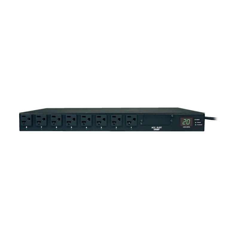 Tripp Lite PDUMH20AT 1.9kW Single-Phase Local Metered Automatic Transfer Switch PDU 2 120V L5-20P / 5-20P Inputs 16 5-15/20R Outputs 1U TAA PDU Series