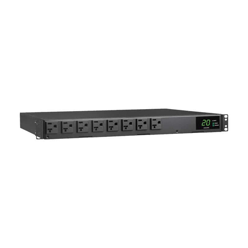Tripp Lite PDUMH20ATS 1.92kW 120V Single-Phase ATS/Local Metered PDU - 16 5-15/20R Outlets Dual L5-20P/5-20P Inputs 12 ft. Cords 1U TAA
