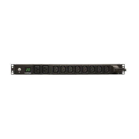 Tripp Lite PDUMH20HV 3.7kW Single-Phase Local Metered PDU 208/230V (8 C13 & 2 C19) C20 / L6-20P Adapter 12 ft. (3.66 m) Cord 1U Rack-Mount TAA