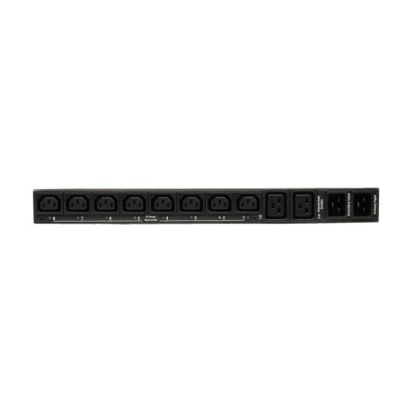 Tripp Lite PDUMH20HVAT 3.8kW Single-Phase Local Metered Automatic Transfer Switch PDU Two 200-240V C20 Inlets 8 C13 & 2 C19 Outputs 1U TAA PDU Series