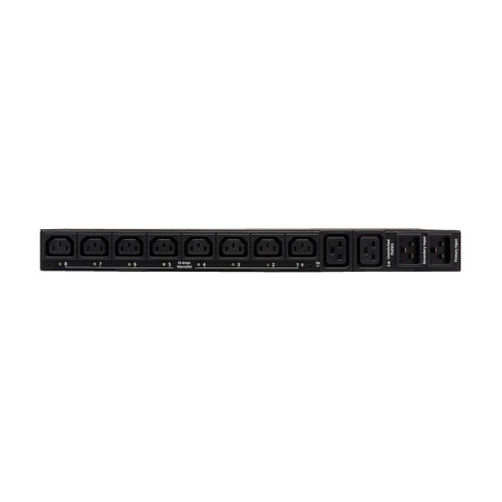 Tripp Lite PDUMH20HVATNET 3.8kW Single-Phase Switched Automatic Transfer Switch PDU Two 200-240V C20 Inlets 8 C13 & 2 C19 Outputs 1U TAA