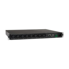 Tripp Lite PDUMH20HVNET Eaton 3.7kW Single-Phase 208/230V Switched PDU - LX Platform 8 C13 Outlets C20 Input with L6-20P Adapter 2.4m Cord 1U Rack-mount TAA