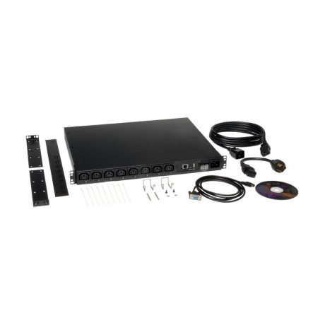 Tripp Lite PDUMH20HVNET Eaton 3.7kW Single-Phase 208/230V Switched PDU - LX Platform 8 C13 Outlets C20 Input with L6-20P Adapter 2.4m Cord 1U Rack-mount TAA PDU Series
