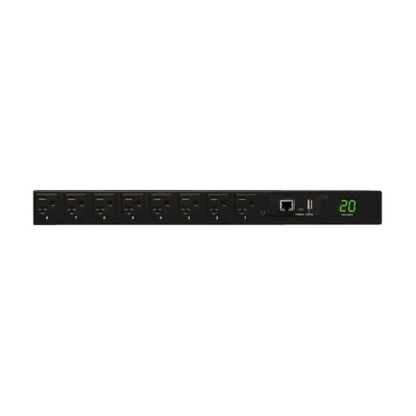 Tripp Lite PDUMH20NET Eaton 1.9kW Single-Phase Switched PDU - LX Interface 120V Outlets (16 5-15/20R) L5-20P/5-20P Input 12 ft. (3.66 m) Cord 1U Rack-Mount TAA PDU Series