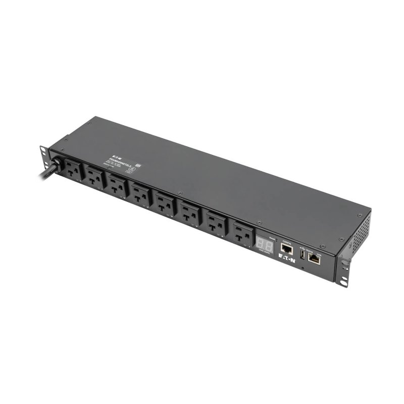 Tripp Lite PDUMH20NET2LX Eaton 1.9kW Single-Phase Switched PDU LX Interface 120V Outlets (8 5-15/20R) NEMA L5-20P/5-20P input 12 ft. (3.66 m) Cord 1U Rack TAA