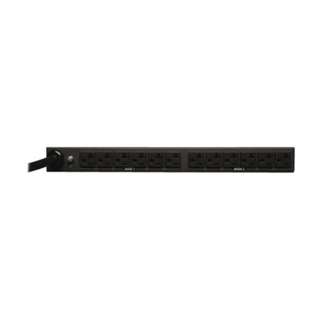 Tripp Lite PDUMH30 2.9kW Single-Phase Local Metered PDU 120V Outlets (12 5-15/20R) L5-30P 15 ft. (4.57 m) Cord 1U Rack-Mount PDU Series
