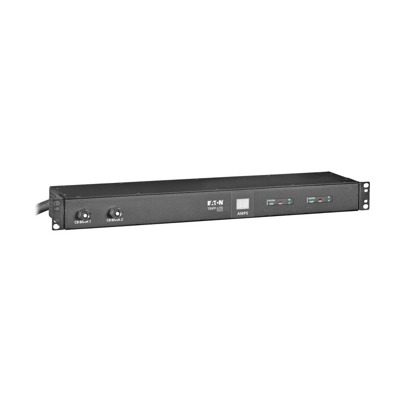 Tripp Lite PDUMH30-ISO 2.9kW Single-Phase Local Metered PDU with ISOBAR Surge Protection 120V 3840 Joules 12 NEMA 5-15/20R Outlets L5-30P Input 15 ft. Cord 1U Rack-Mount