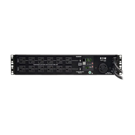 Tripp Lite PDUMH30AT 2.9kW Single-Phase Local Metered Automatic Transfer Switch PDU 2 120V L5-30P Inputs 24 5-15/20R & 1 L5-30R Outputs 2U TAA PDU Series