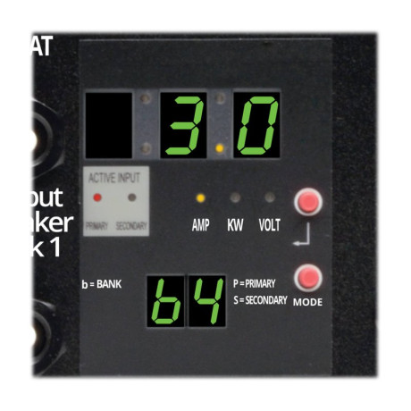 Tripp Lite PDUMH30AT 2.9kW Single-Phase Local Metered Automatic Transfer Switch PDU 2 120V L5-30P Inputs 24 5-15/20R & 1 L5-30R Outputs 2U TAA PDU Series