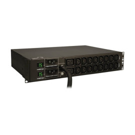 Tripp Lite PDUMH30HV 5.5kW Single-Phase Local Metered PDU 208/230V Outlets (16 C13 & 2 C19) L6-30P 12 ft. (3.66 m) Cord 2U Rack-Mount TAA