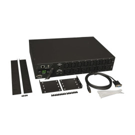 Tripp Lite PDUMH30HV19NET Eaton 5.5kW Single-Phase Switched PDU - LX Interface 208/230V Outlets (8 C13 & 6 C19) L6-30P Input 15 ft. (4.57 m) Cord 2U Rack-Mount TAA