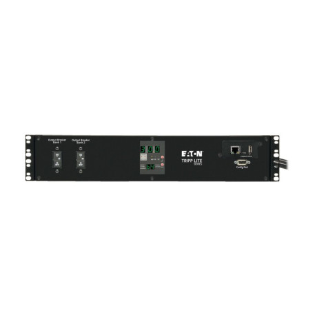 Tripp Lite PDUMH30HVATNET 5.8kW Single-Phase Switched Automatic Transfer Switch PDU Two 200-240V L6-30P Inputs 16-C13 2-C19 & 1 L6-30R Outlet 2U TAA
