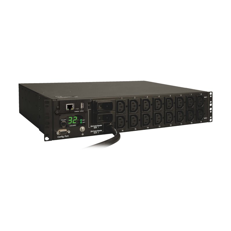 Tripp Lite PDUMH32HVNET Eaton 7.4kW Single-Phase Switched PDU LX Interface 230V Outlets (16-C13) IEC-309 Blue 230V 32A 3.6m Cord 2U Rack-Mount TAA