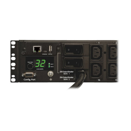 Tripp Lite PDUMH32HVNET Eaton 7.4kW Single-Phase Switched PDU LX Interface 230V Outlets (16-C13) IEC-309 Blue 230V 32A 3.6m Cord 2U Rack-Mount TAA